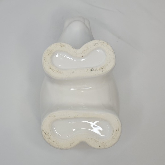 Ceramic Small Elephant Planter White *Trunk Up* 5"x6.5" Good Luck Succulent‎ - Picture 5 of 7